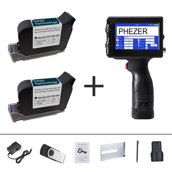 Portable Handheld Inkjet Printer: QR, Bar Batch Code, Date Number, Logo, Expiry Date Label Printer (25 Languages)