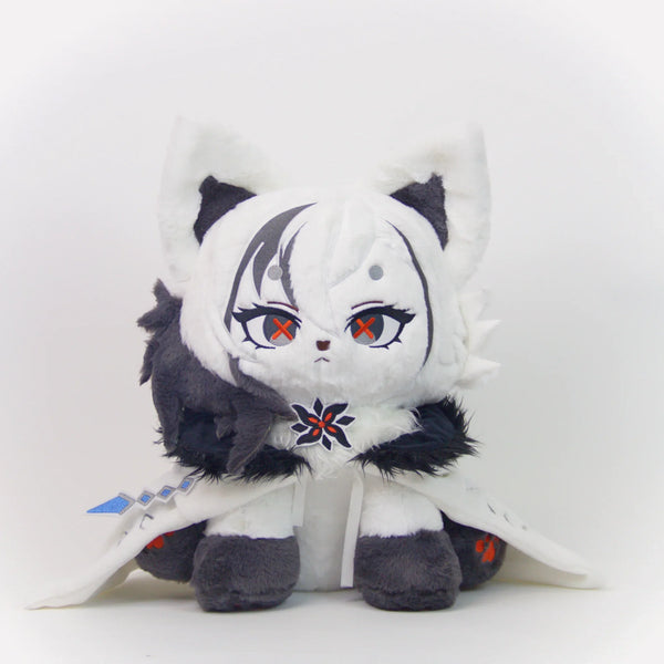 [In Stock ]45Cm Genshin Arlecchino Meow Plushies with Detachable Cloak