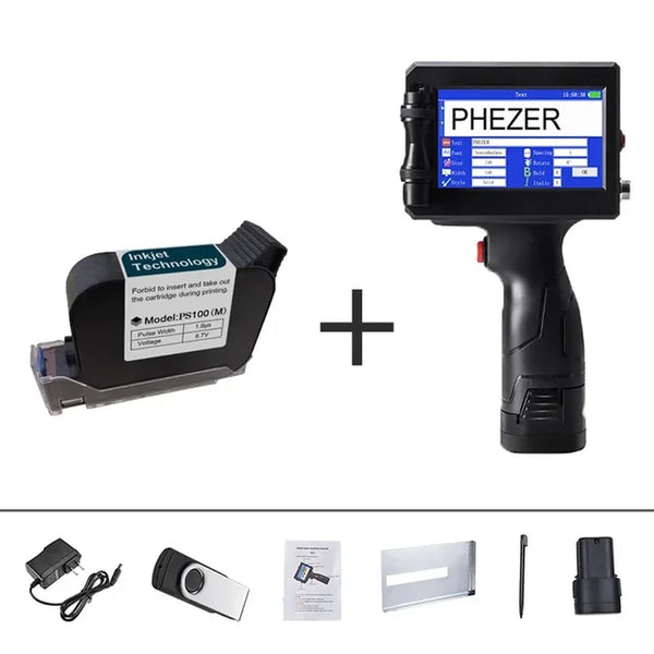 Portable Handheld Inkjet Printer: QR, Bar Batch Code, Date Number, Logo, Expiry Date Label Printer (25 Languages)